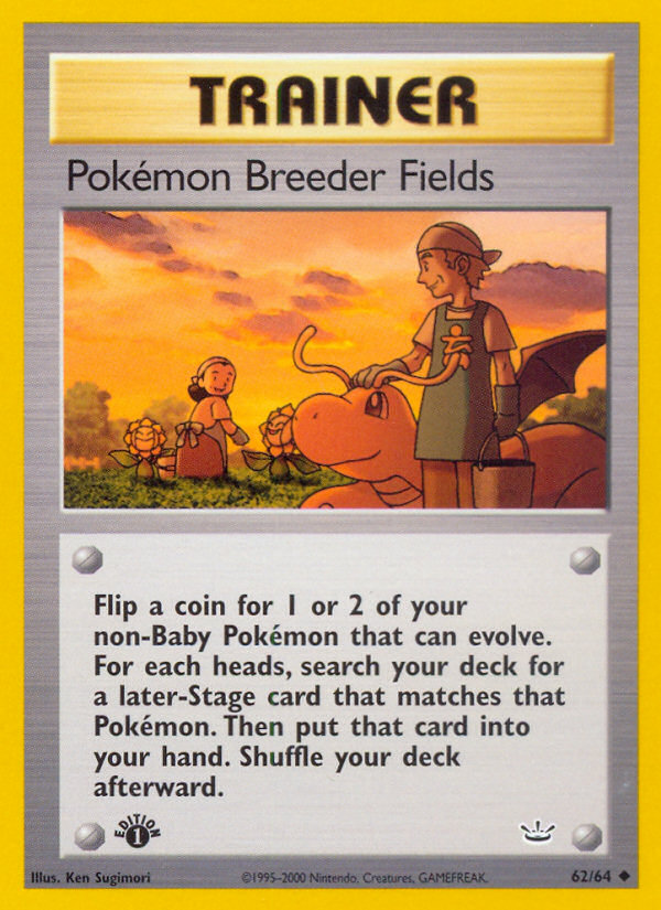 Pokémon Breeder Fields 62/66 (1st Edition)