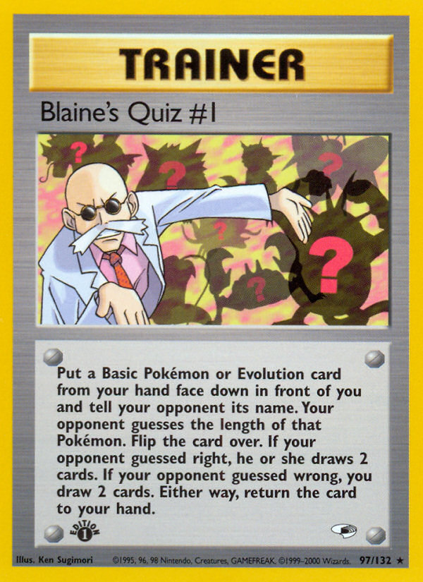 Blaine's Quiz #1 97/132 (1st Edition)