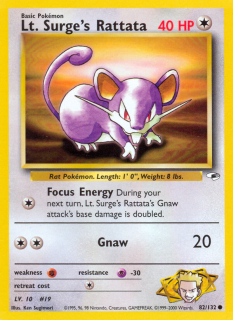 Lt. Surge's Rattata 82/132