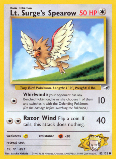 Lt. Surge's Spearow 83/132