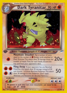 Dark Tyranitar 11/105 (1st Edition)