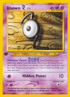 Unown G 27/105 (1st Edition)