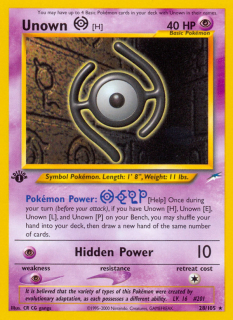 Unown H 28/105 (1st Edition)