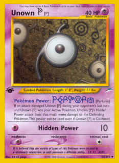 Unown P 58/105 (1st Edition)