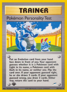 Pokémon Personality Test 102/105 (1st Edition)