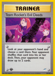 Team Rocket's Evil Deeds 103/105 (1st Edition)