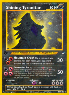 Shining Tyranitar 113/105 (1st Edition)