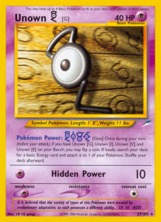 Unown G 27/105