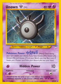 Unown W 29/105