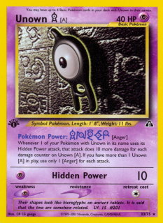 Unown A 33/75 (1st Edition)