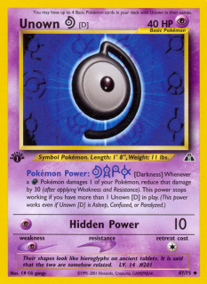 Unown D 47/75 (1st Edition)