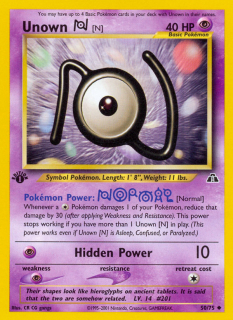 Unown N 50/75 (1st Edition)