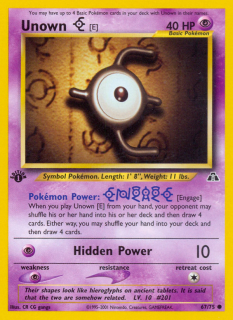Unown E 67/75 (1st Edition)