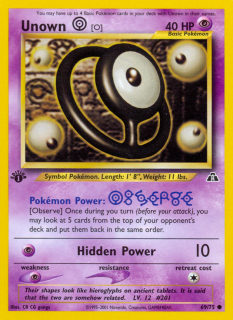 Unown O 69/75 (1st Edition)