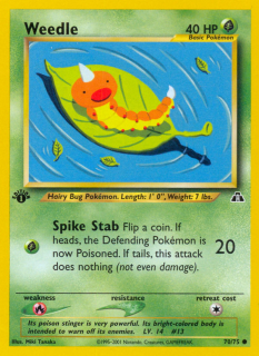 Weedle 70/75 (1st Edition)