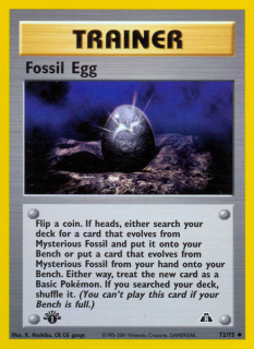 Fossil Egg 72/75 (1st Edition)