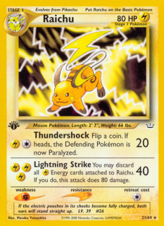 Raichu 21/66 (1st Edition)