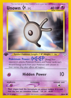 Unown K 58/66 (1st Edition)