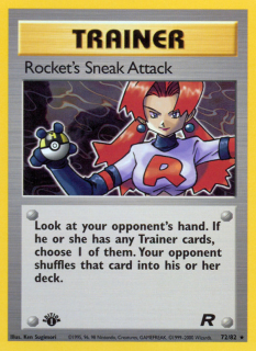 Rocket's Sneak Attack 72/82 (1st Edition)