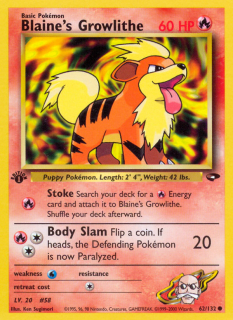 Blaine's Growlithe 62/132 (1st Edition)