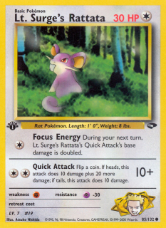 Lt. Surge's Rattata 85/132 (1st Edition)