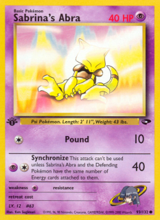 Sabrina's Abra 93/132 (1st Edition)