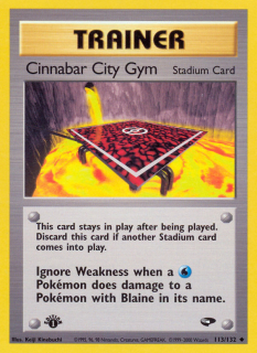 Cinnabar City Gym 113/132 (1st Edition)