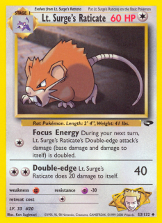 Lt. Surge's Raticate 53/132