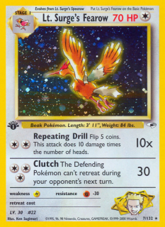 Lt. Surge's Fearow 7/132 (1st Edition)