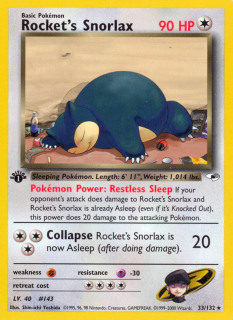 Rocket's Snorlax 33/132 (1st Edition)