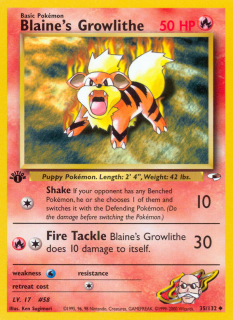 Blaine's Growlithe 35/132 (1st Edition)