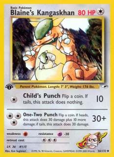 Blaine's Kangaskhan 36/132 (1st Edition)