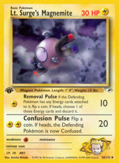 Lt. Surge's Magnemite 50/132 (1st Edition)
