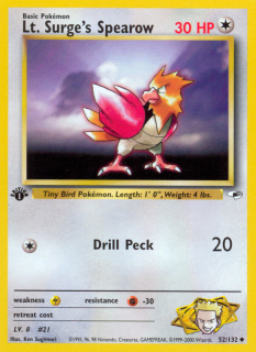 Lt. Surge's Spearow 52/132 (1st Edition)