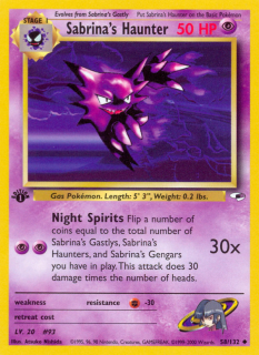 Sabrina's Haunter 58/132 (1st Edition)