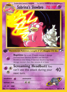 Sabrina's Slowbro 60/132 (1st Edition)
