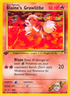 Blaine's Growlithe 62/132 (1st Edition)