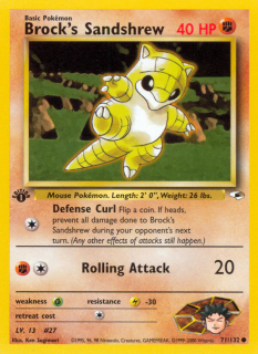 Brock's Sandshrew 71/132 (1st Edition)