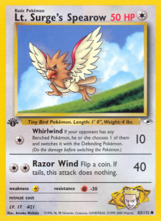 Lt. Surge's Spearow 83/132 (1st Edition)