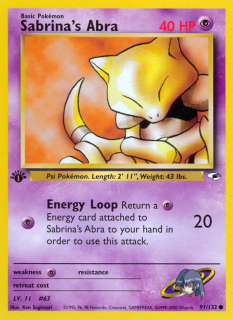 Sabrina's Abra 91/132 (1st Edition)